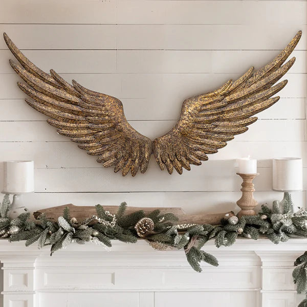 Antique Inspired Gold Distressed Wings